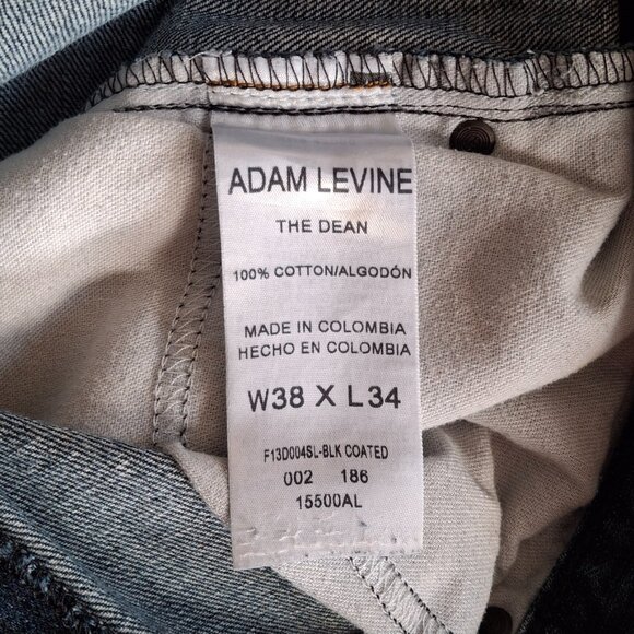 Mens Denim Blue Jeans Adam Levine The Dean 38 Waist 32 Length Lightly Distressed - Picture 6 of 12
